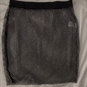 Hot & Delicious Black and Silver Pencil Skirt